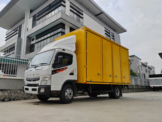 2026 Mitsubishi FUSO 17ft Aluminium Box  All-doors yellow painted with tail-lift by EZadlori MY