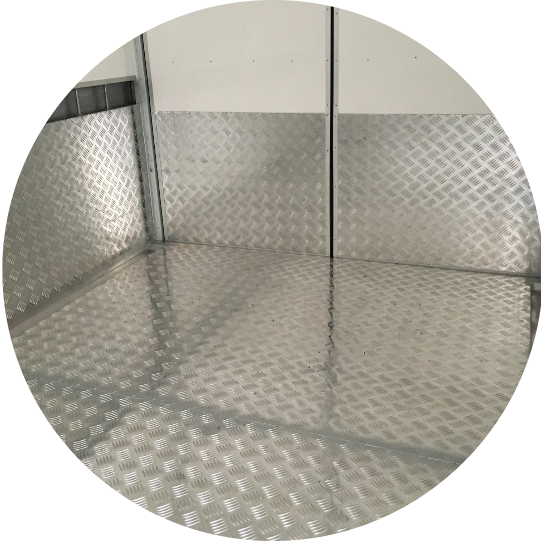 X feet Aluminium Chequered Plate Inner Wall Cover