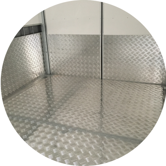 X feet Aluminium Chequered Plate Inner Wall Cover