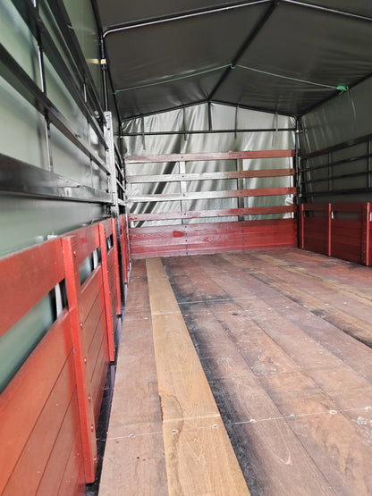 2025 Mitsubishi FUSO 17ft Wooden Cargo Steel Railings with Canvas